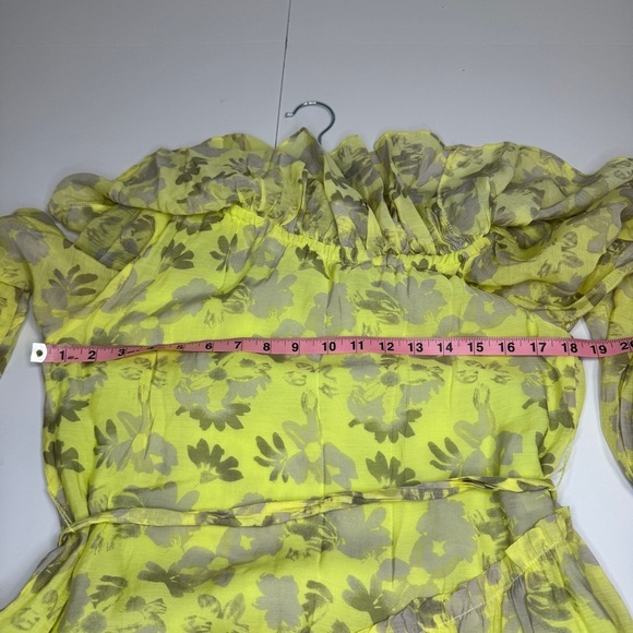 ASTR The Label Yellow Grey Floral Midi Dress - Size M - Picture 9 of 13
